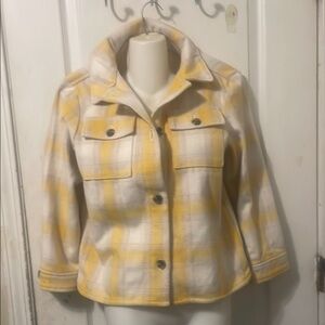 Yellow Plaid Women's Jacket